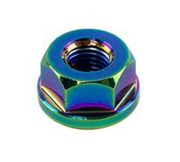 Écrou de blocage à six pans creux en nylon anodisé for moto M6, M8, M10, M12, M14, bride d'essieu universelle, écrous de blocage arrière, écrou autobloquant(Multicolor,2PCS_M8)