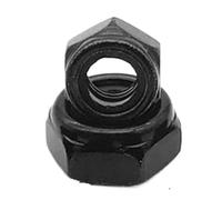 Écrou de blocage autobloquant en nylon, 50 pièces, M2, M2.5, M3, M4, M5, M6, acier inoxydable/carbone A2, zingué noir, hexagonal(Carbon steel,M4)