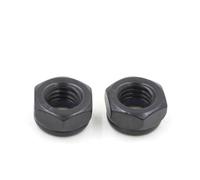 Écrou de blocage autobloquant en nylon noir, 2/5/25 pièces, M2, M2.5, M3, M4, M5, M6, M8, M10, M12, M16, en acier inoxydable 304(Black carbon steel,M2.5 25pcs)