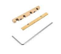 Écrou de Blocage des Cordes de Guitare Basse 4 Cordes Réglable en Hauteur | Laiton Doré, Espacement Précis des Cordes, Surface Micro Polie t Joint Inclus