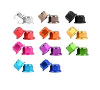 Écrou de blocage en Nylon à bride en alliage d'aluminium, filetage anodisé coloré métrique, écrous hexagonaux Nylock autobloquants M2 M2.5 M3 M4 M5 M6 M8(Golden,M2.5 (6pcs))