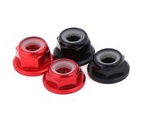Écrou de blocage en nylon à bride en aluminium, Écrou de blocage en Nylon à bride en aluminium M5, profil bas CW CCW for moteur 2204 - 2206, noir rouge 4.5-6mm(A1)