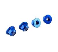 Écrou de blocage en nylon à bride en aluminium, Écrou de roue de blocage M4 en aluminium multicolore 4 pièces(Navy)