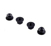 Écrou de blocage en nylon à bride en aluminium, Écrou de roue de blocage M4 en aluminium multicolore 4 pièces(Black)