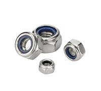 Écrou De Blocage En Nylon Acier Inoxydable 304, 1 À 50 Pièces, M2 .5 M3 M4 M5 M6 M8 M10 M12 M14 ~ M24, Hexagone Hexagonal Autobloquant(316 Stainless Steel,M8-10pcs)