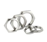 Écrou de blocage hexagonal en acier inoxydable 304, pas raccord tuyau 1mm 1.5mm métrique 5 pièces/lot pour boulons et vis(M20x1x27x4 5pcs)