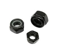 Écrou de blocage hexagonal en nylon noir en acier inoxydable 304, 2 pièces/5 pièces/10 pièces/25 pièces/50 pièces/100 pièces M2 M2.5 M3 M3.5 M4 M5 M6 M8 M10 M12 M14 M16, écrou de blocage hexagonal aut