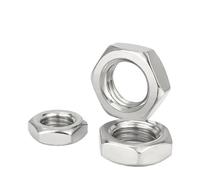 Écrou de blocage plat hexagonal en acier inoxydable 304, 1 à 50 pièces, M3, M4, M5, M6, M8, M10, M12, M14, M16, M18-M30, DIN439, GB6172(304 Stainless Steel,M4-30pcs)