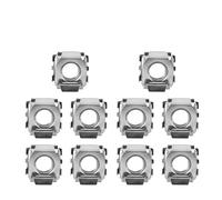 Écrou de Cage à cartes M4 M5 M6 M8, écrous en acier inoxydable, quatuor carré flottant à encliqueter for armoire de serveur à montage en Rack 3 pièces à 10 pièces(10pcs,M8)