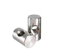 Écrou de canon, Écrous à ergots cylindriques en acier inoxydable M4-M6, filetage métrique, for meubles et travail du bois(M6x12 (10Pcs))