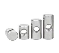 Écrou de canon, Lot de 10 goupilles cylindriques à trou transversal avec écrou encastré for meubles en bois M4 M5 M6(M5x12 OD8)