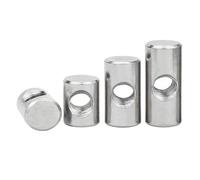 Écrou de canon, Lot de 10 goupilles cylindriques en acier inoxydable 304, trous croix, écrou encastré for meubles bois M4 M5 M6(M6x20 OD10)