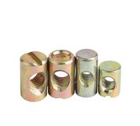 Écrou de canon, Lot de 10 vis à tête fraisée M6/M8 for lits, berceaux et chaises hautes. Écrou à frapper for trou horizontal.(M6x13 Cross Heas)