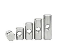 Écrou de canon, Lot de 5 écrous cylindriques à trou transversal, goupilles cylindriques, écrous de verrouillage encastrés for meubles en bois(M4x30xM6)