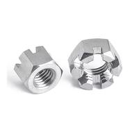 Écrou de château fendu en acier inoxydable 304, écrou de fixation de verrouillage à couronne hexagonale(M10 (10Pcs))