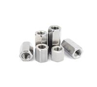 Écrou de couplage à tige longue hexagonale en acier inoxydable 304 DIN6334, 1/5/10 pièces, M3 M4 M5 M6 M8 M10 M12, connecteur tubulaire(1pc M10x17x30mm)