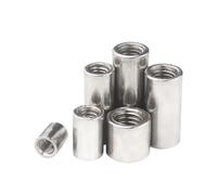 Écrou de couplage hexagonal long, M3/4/5/6/8, en acier inoxydable 304, rallonge, écrou de couplage rond, manchon de raccordement tubulaire(M4x10x10 5pcs)