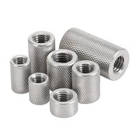 Écrou de couplage moleté rond en acier inoxydable 304, M2 .5 M3 M4 M5 M6 M8 M10 M12, écrou serrage à Long pouce étendu(12mm,M12x OD 18mm(1pcs))