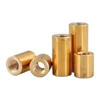 Écrou de couplage rond allongé en laiton M6 M8 M10 M12 longueur 5 mm ~ 100 mm manchon manchon de joint tubulaire(M10x60x15mm-1Pcs)