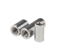 Écrou de couplage rond en acier inoxydable 304, extension longue et allongée, connecteur, manchon de Joint, écrou ID:3-6mm,OD:6-10mm,L:4-30mm(10pcs,ID 4x OD 8x L 20mm)