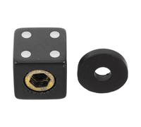 Écrou de Cymbale à Dés 8mm, Rondelle Caoutchouc Noire | Serrage Rapide à Main, Motif à Six Faces, pour Ride et Supports de Batterie