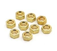 Écrou de Fixation 1/2/5/10/20/50pcs M1.6 M2 M2.5 M3 M4 M5 M6 M8 M10 M12 M14 M16 DIN934 Écrous En Laiton Écrou Hexagonal Hexagonal En Cuivre(M6 10pcs)