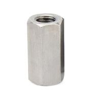 Écrou de fixation, 1/2/5 pièces M3 M4 M5 M6 M8 M10 M12 en acier inoxydable 304 DIN6334, écrou de couplage à tige longue hexagonale, connecteur, écrou tubulaire(5pcs M5x8x15mm)