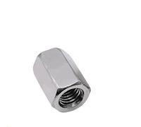 Écrou de fixation, 1/2/5 pièces M5 M6 M8 M10 M12 A2-70 304 en acier inoxydable DIN6334, écrou de couplage hexagonal, extension de tige longue, connecteur tubulaire(1pc M12x19x45mm)
