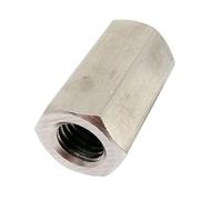 Écrou de fixation, 1/2/5 pièces M5 M6 M8 M10 M12 A2-70 304 en acier inoxydable DIN6334, écrou de couplage à tige longue hexagonale, connecteur, écrou tubulaire(5pcs M6x10x10mm)