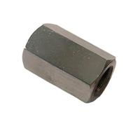 Écrou de fixation, 1 pièce, filetage fin M8 M10 M12 M14 M16 M18 M20, écrou de couplage à tige hexagonale en acier inoxydable 304, entretoise, écrou hexagonal long(M12x1x30mm)