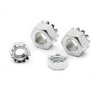 Écrou de Fixation 2/10/20/50pcs M3 M4 M5 M6 M8 M10 engrenage de type K écrous de verrouillage bricolage en acier au carbone zingué écrous dentés Polydentate écrou hexagonal k-lock(M6 20pcs)