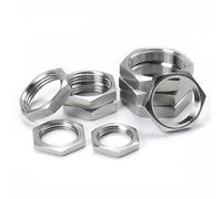 Écrou de Fixation 5 pièces M8 M10 M12 M14 M16 M18 M20 M22 M24 M25 M27 M30 pas 1 1.5mm métrique femelle 304 acier inoxydable écrou de blocage hexagonal raccord de tuyau(M20x1mm(S27 H4))