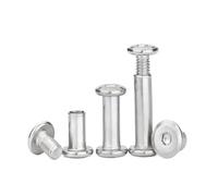 Écrou de meubles en acier inoxydable M2 M3 M4 M5 M6 M8 M10, grand écrou à tête hexagonale plate, connecteur de Rivet, jeu de capuchons de manchon de Joint(M4x5mm-20pcs,15mm)