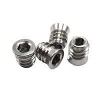 Écrou de meubles intégré par M3-M10, écrous d'insertion en bois d'acier inoxydable 304, B063(M8x17 (50 pieces))
