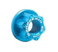 Écrou de moyeu de vélo M10 en alliage d'aluminium pour roue arrière - Convient pour essieu de vélo - Fixation sécurisée et utilisation durable - Pièce d'entretien (bleu)