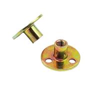 Écrou de plaque de fer à trois trous, attelle d'écrou de couplage avec filetage M6 M8 M10, fixation de meubles en contreplaqué sur écrous de verrouillage 2/5 pièces (Color : 2PCS, Size : M6)