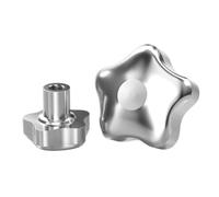 Écrou De Poignée En Forme Prune Étoile Acier Inoxydable 304, Bouton Rond Serrage À La Main, Pouce for Équipement Mécanique(M8 42mm-1 piece)