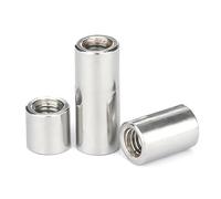 Écrou de raccordement en acier inoxydable, Écrou de couplage hexagonal long en acier inoxydable 304 M8-M16, paquet 73(M8x12x35(5pcs))