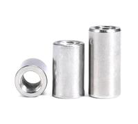 Écrou de raccordement en acier inoxydable, Écrou de couplage Joint colonne ronde en acier inoxydable 304, écrous connexion cylindriques M2 à M20(M12x18x45mm)