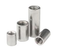 Écrou de raccordement en acier inoxydable, Écrous de couplage colonne ronde en acier inoxydable M3-M16, paquet 10(OD8xM5x15)
