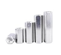 Écrou de raccordement hexagonal en acier inoxydable 304, 1à30 pièces, raccord allongé, filetage interne, extension de tige filetée M2-M22, accessoire de fixation(M8*35 (5PC))