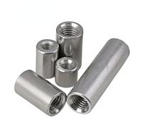 Écrou de raccordement rond en acier inoxydable 304, manchon de jonction, diamètre intérieur 3-6 mm, diamètre extérieur 6-10 mm, longueur 4-30 mm, lot de 5 ou 10 pièces(5pcsx3x6x5mm)