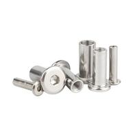 Écrou de rivet en acier inoxydable SS304 Douille hexagonale Écrous de chapeau de connecteur de meubles (50,M5 x 12mm)