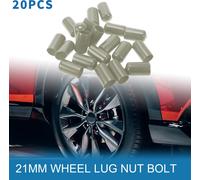 Écrou De Roue De Boulon De 21Mm Jantes Boulons De Pneus Capuchons De Protection De Vis De Boulon De Poussière De Pvc Gris 20 Pièces