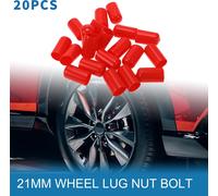 Écrou De Roue De Boulon De 21Mm Jantes Vis D'Écrou De Pneu Capuchons De Protection Anti-Poussière En Pvc Rouge 20 Pièces