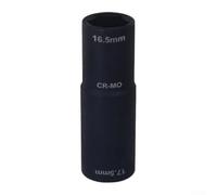 Écrou de roue en acier chromé noir 16,5 mm 17,5 mm double taille avec entraînement 1/2" pour les espaces restreints Outil de changement de pneu automobile