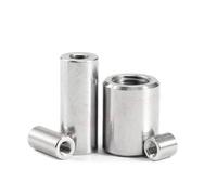 Écrou de tige fileté intérieur, acier inoxydable 304 Écrou d'accouplement rond Écrou de raccord fileté intérieur Cylindrique Embrayage d'espacement Douille articulée M2 M2,5 M3 M4 (M2,5 x 5 x 6 mm (10