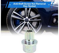 Écrou De Verrouillage De Roue Compatible Pour Bmw, En Acier Allié Galvanisé Durable 31/15Pt De Couleur Argent, Vis Anti-Vol Avec Clé De Démontage