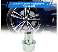 Écrou De Verrouillage De Roue Compatible Pour Bmw, En Acier Allié Galvanisé Durable 33/17Pt De Couleur Argent, Vis Anti-Vol Avec Clé De Démontage