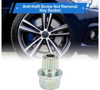 Écrou De Verrouillage De Roue Compatible Pour Bmw, En Acier Allié Galvanisé Durable 40/23Pt De Couleur Argent, Vis Anti-Vol Avec Clé De Démontage